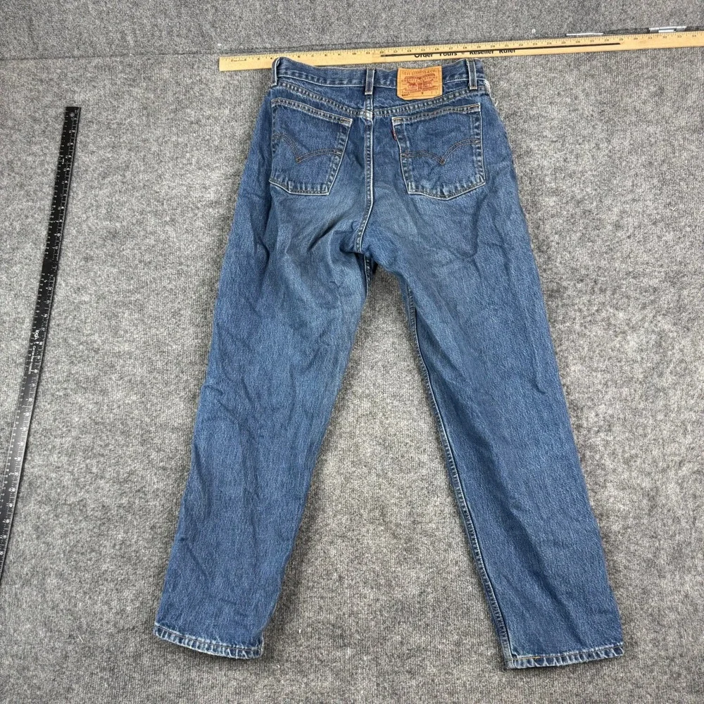 Levis Jeans Mens Size 30x29 Blue 560 Loose Fit Straight Leg Distressed USA Made
